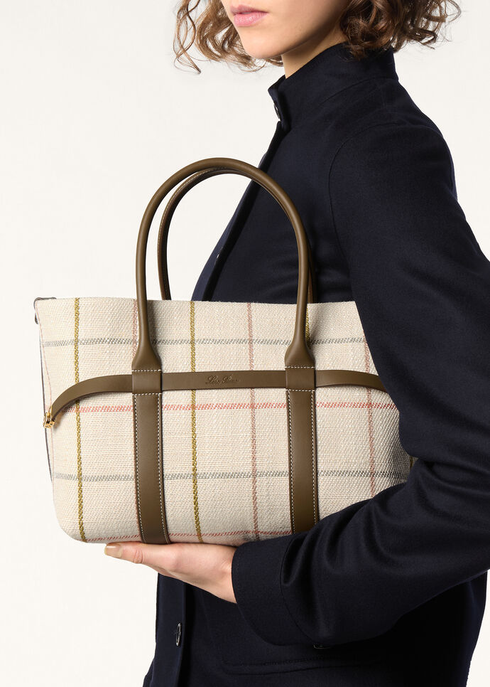 GHIERA SHOPPER SMALL BELT  LINEN JACQ RNDD LTHR_FAP5326_F6IG_NR_2