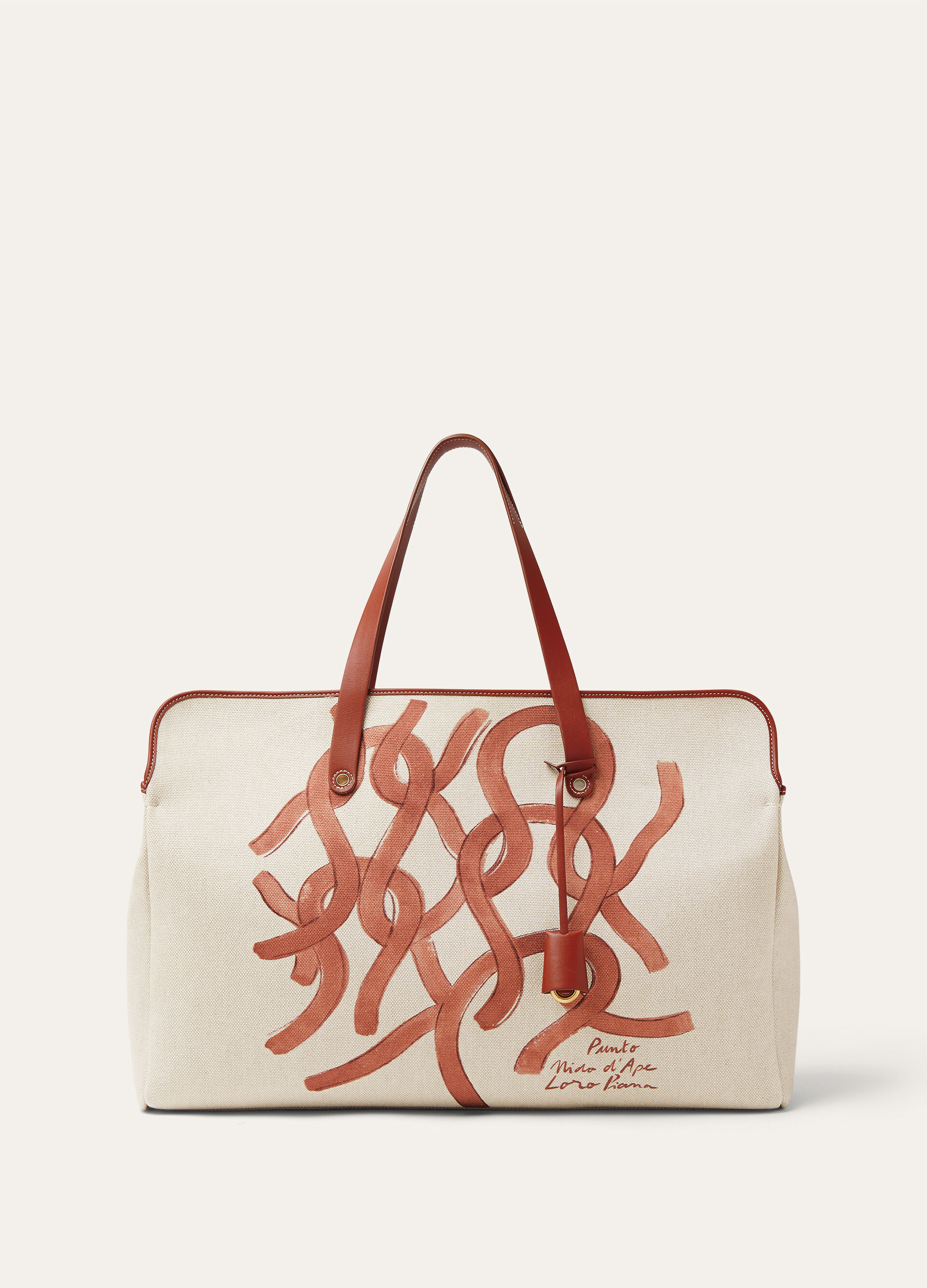 LAGUNA SHOPPER PUNT RASAT PRINT ON CNVS/RND LTR