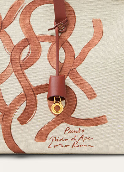 LAGUNA SHOPPER PUNT RASAT PRINT ON CNVS/RND LTR