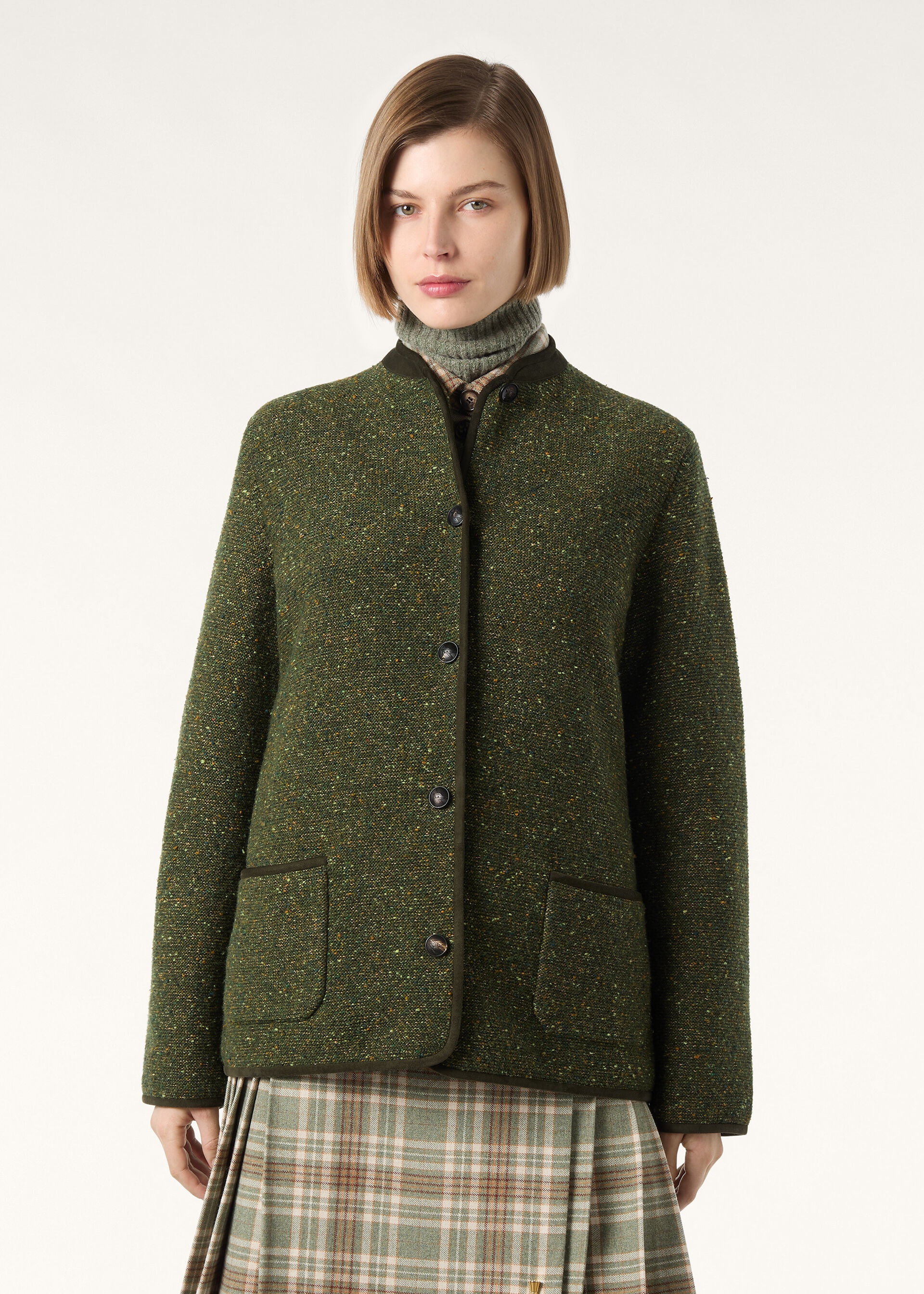 BRAEMAR  JACKET CASH LINEN GG 7