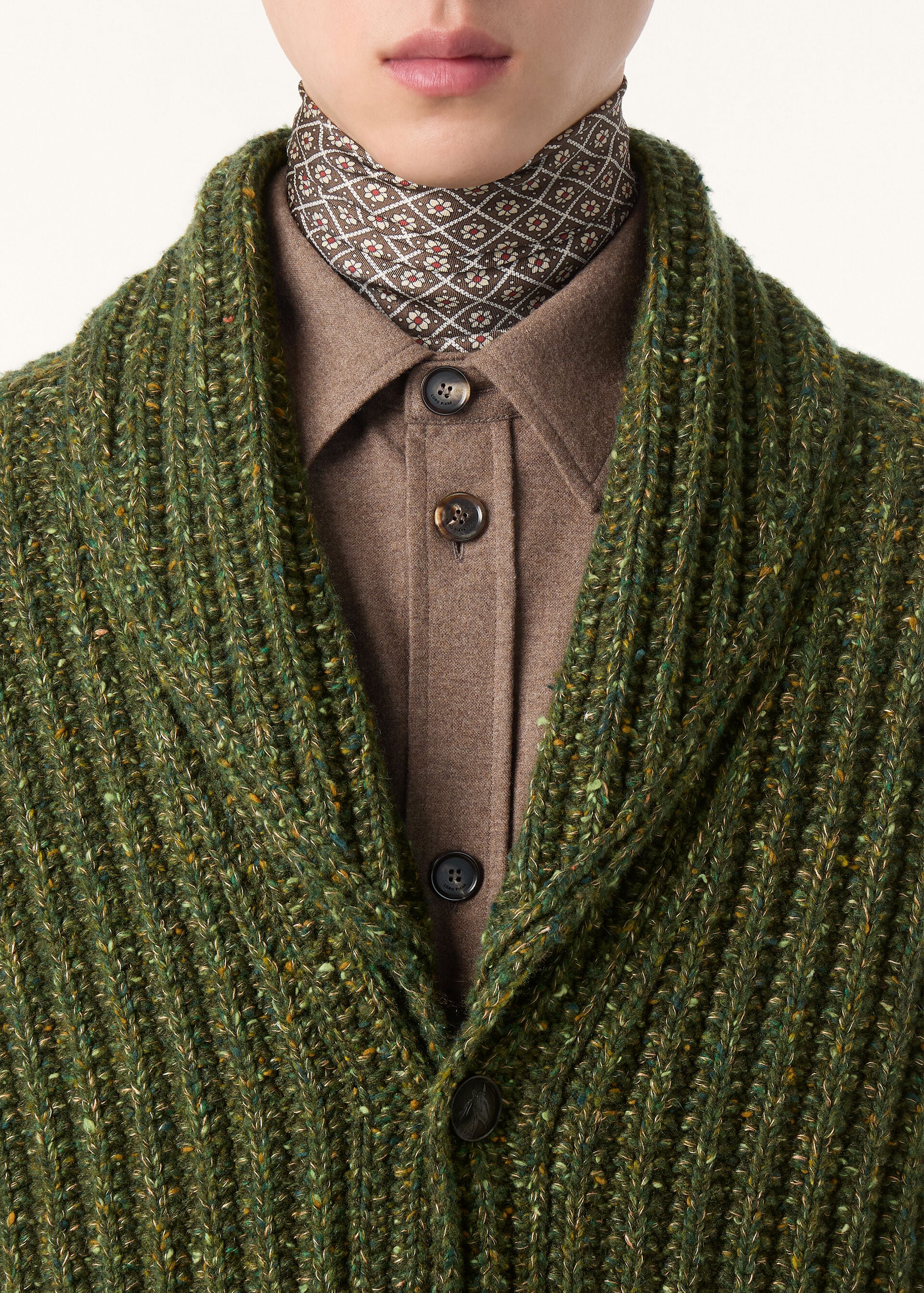 BRAEMAR CARDIGAN SWEATER CASH LINEN GG 3