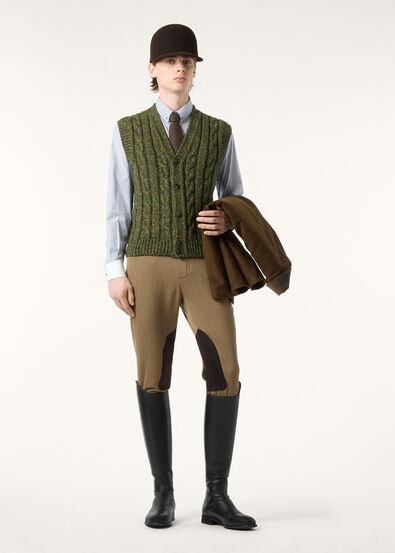 BRAEMAR VEST CASH LINEN GG 3