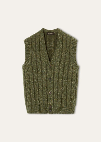 BRAEMAR VEST CASH LINEN GG 3