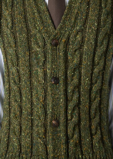 BRAEMAR VEST CASH LINEN GG 3