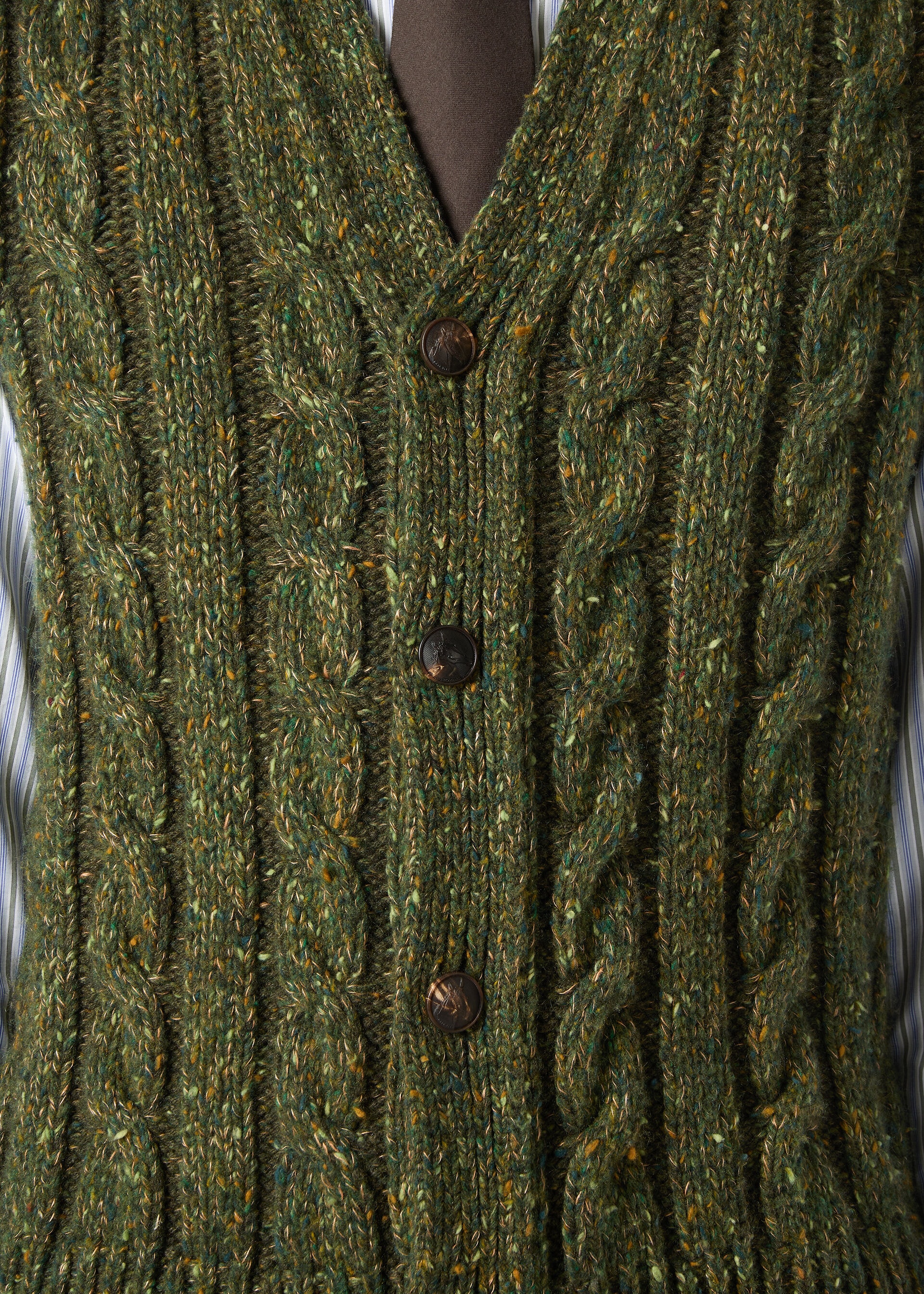 BRAEMAR VEST CASH LINEN GG 3