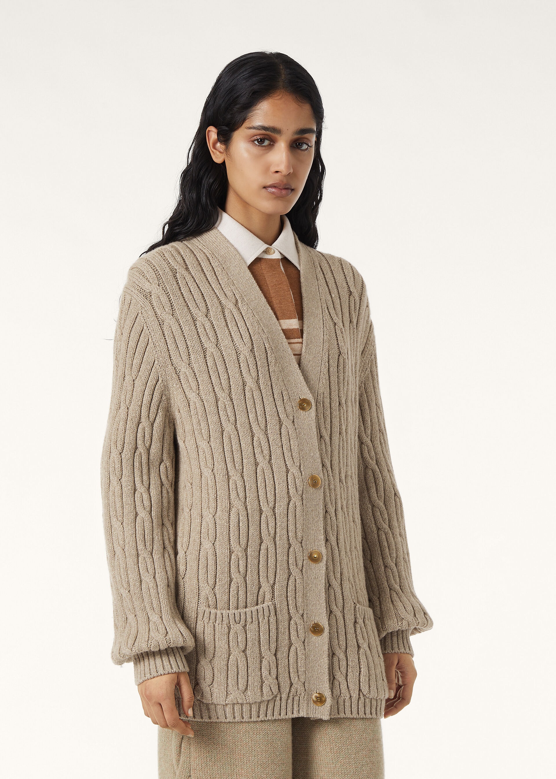 NAPIER FIREFLY CARDIGAN SWEATER CASH BLEND GG 5