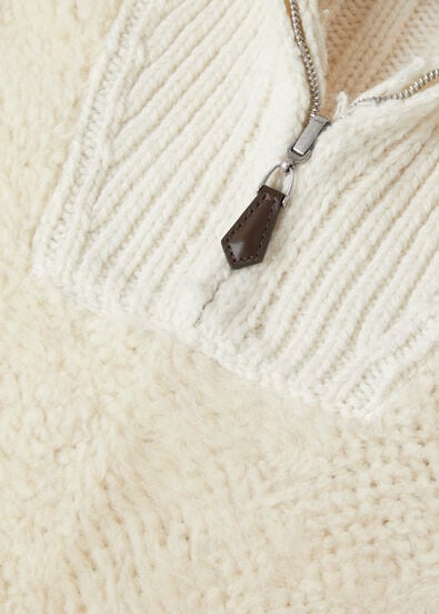 LES MENUIRES HALFNECK SWEATER  FUR WOOL GG 3