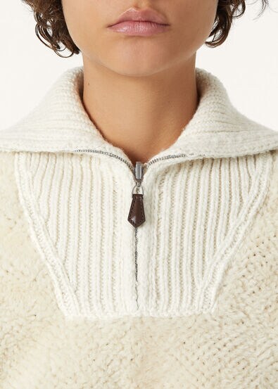 LES MENUIRES HALFNECK SWEATER  FUR WOOL GG 3