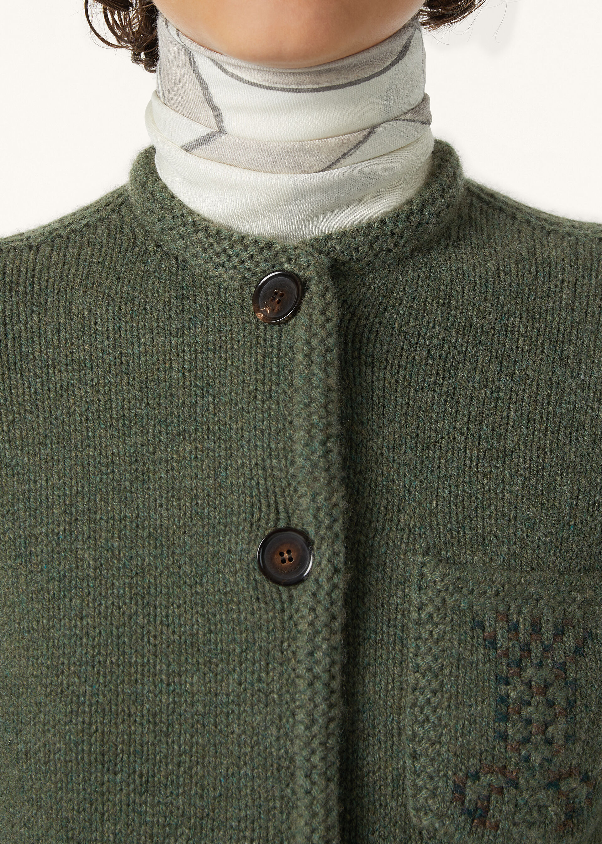 CAREZZA EMBR JACKET MULTICOLOR CROSS STITCH GG 3