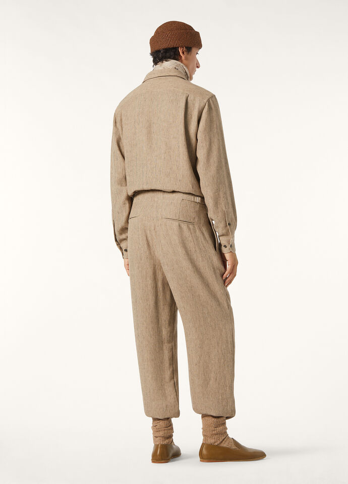 JOETSU TROUSERS SUMMER LINEN CREPE CHEVRON_FAP6269_F6MB_4