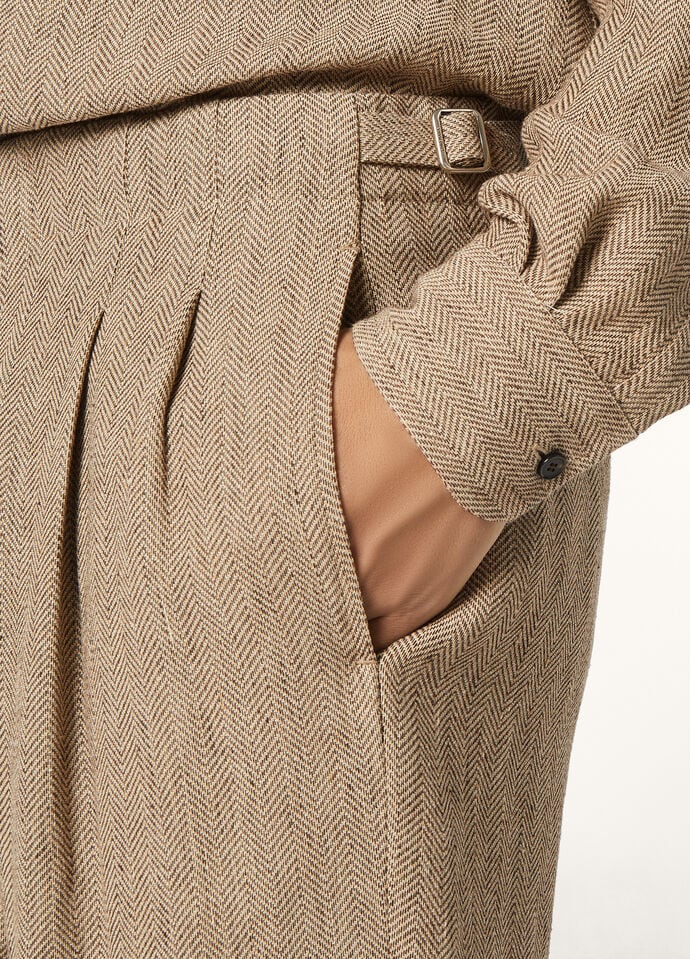 JOETSU TROUSERS SUMMER LINEN CREPE CHEVRON_FAP6269_F6MB_2