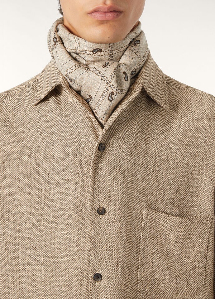 ANDRE' SHIRT SUMMER LINEN CREPE CHEVRON_FAP6270_F6MB_2