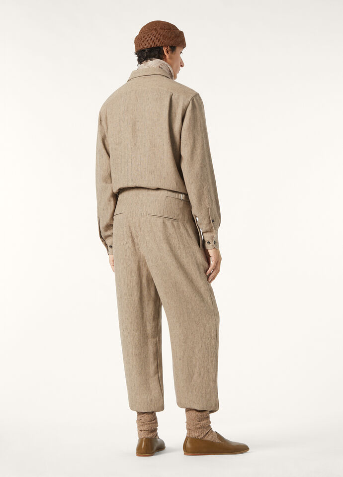 ANDRE' SHIRT SUMMER LINEN CREPE CHEVRON_FAP6270_F6MB_4