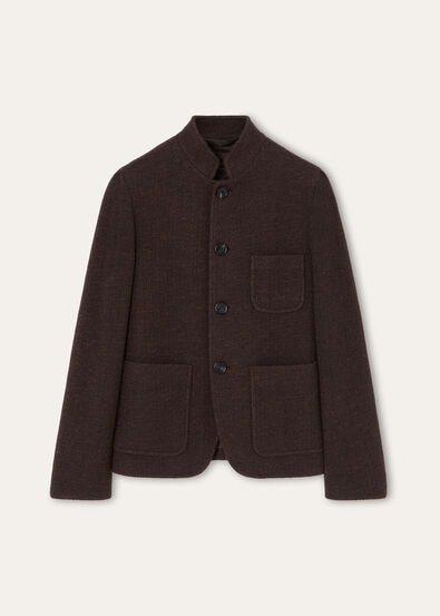SPAGNA MINI SB JACKET MOULINE' WOOL LINEN SILK