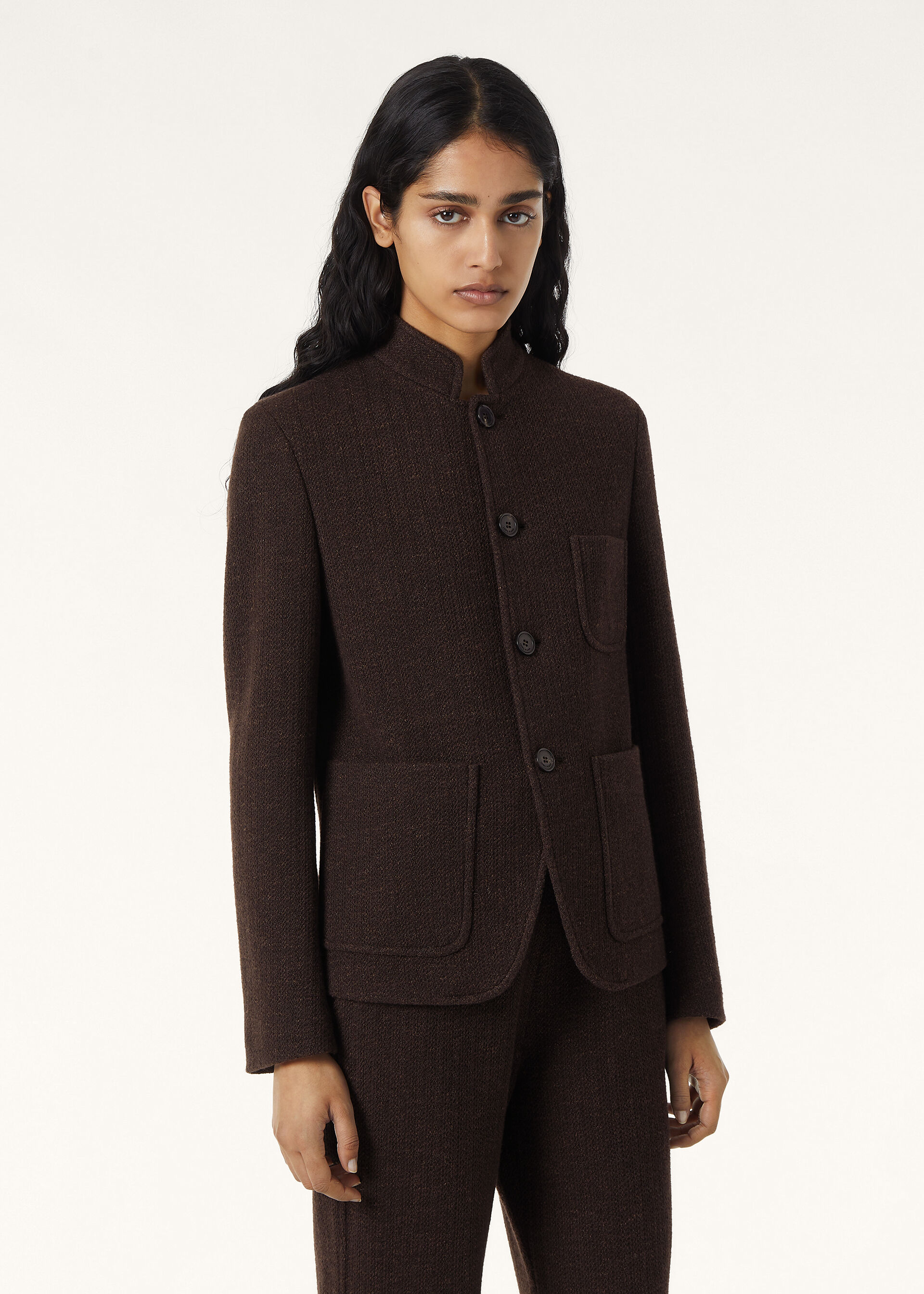 SPAGNA MINI SB JACKET MOULINE' WOOL LINEN SILK