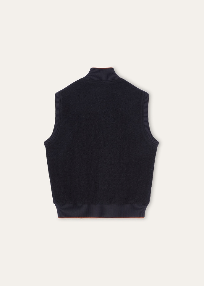 CARRY VEST WOOL COTTON STRIPE_FAP6381_W000_2