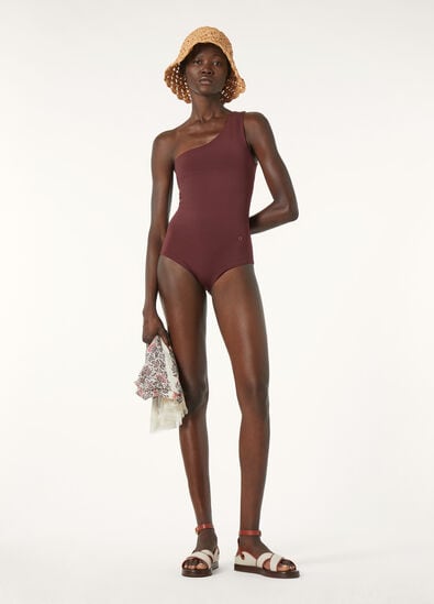 ONE SHOULDER ONE PIECE SOFT TOUCH JERSEY