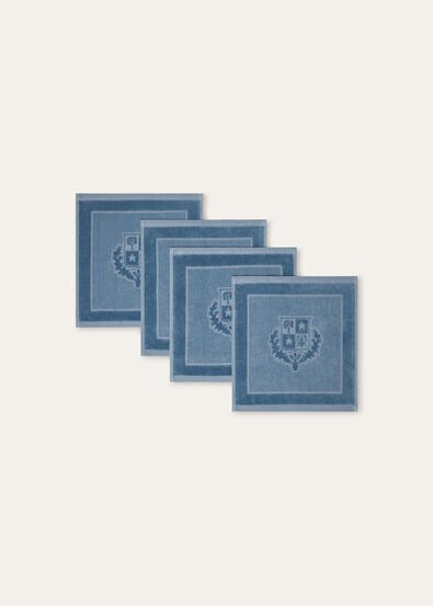 SET OF 4 WASHCLOTHES CREST COTTON