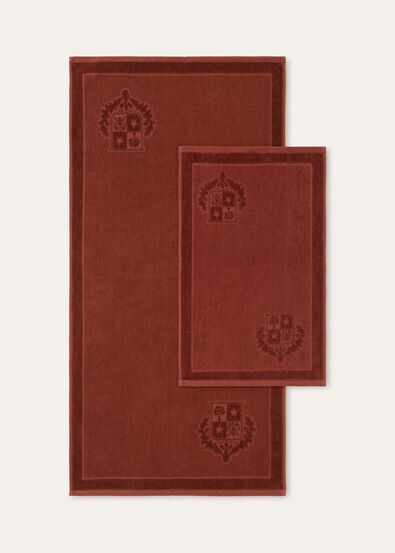 SET OF GUEST & FACE TOWEL CREST COTTON