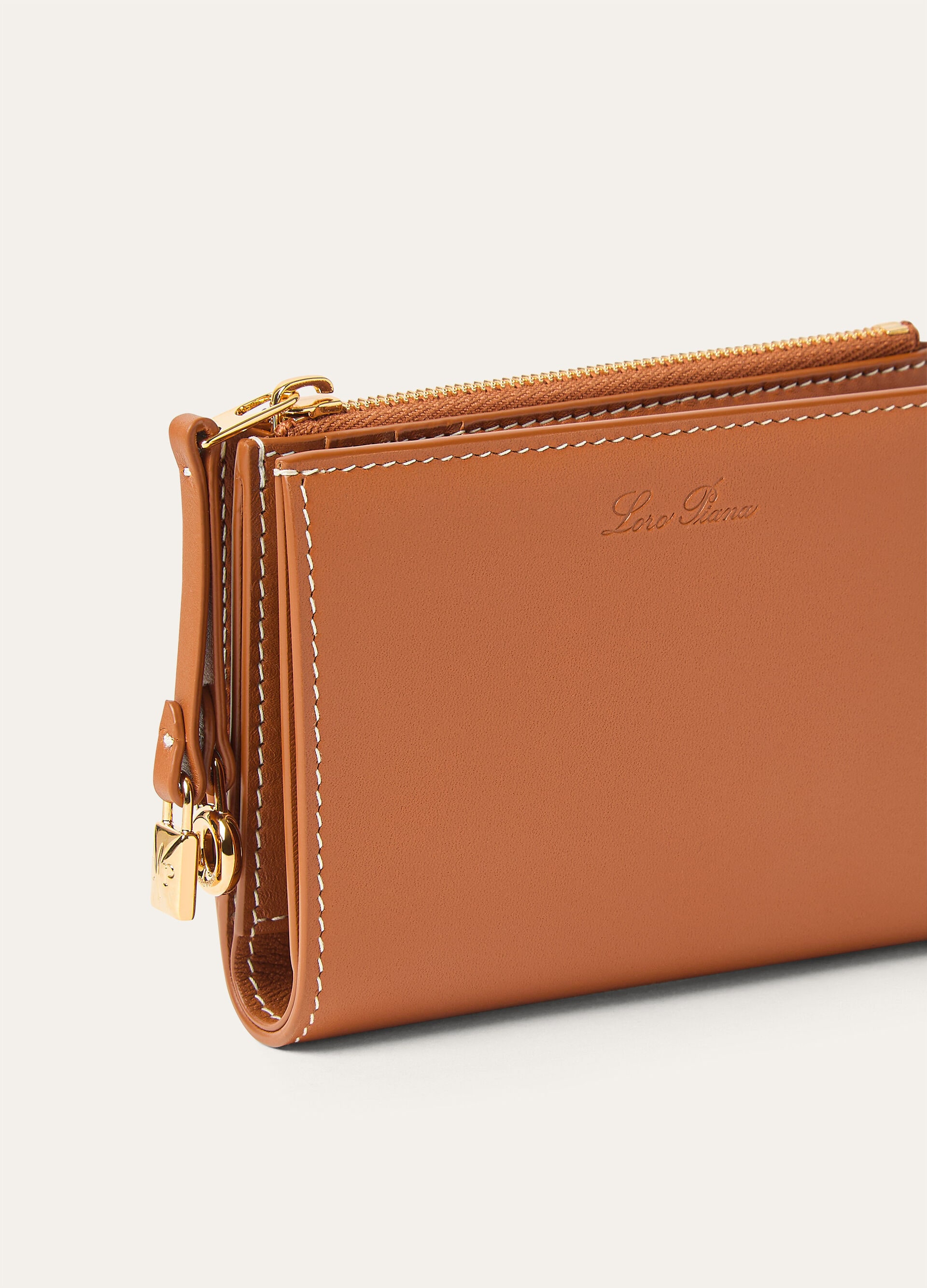 EXTRA BIFOLD ZIP WALLET ROUNDED LEATHER