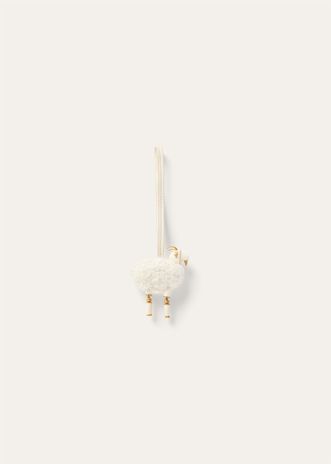 GOAT CHARM CASHMERE/ROUNDED LEATHER