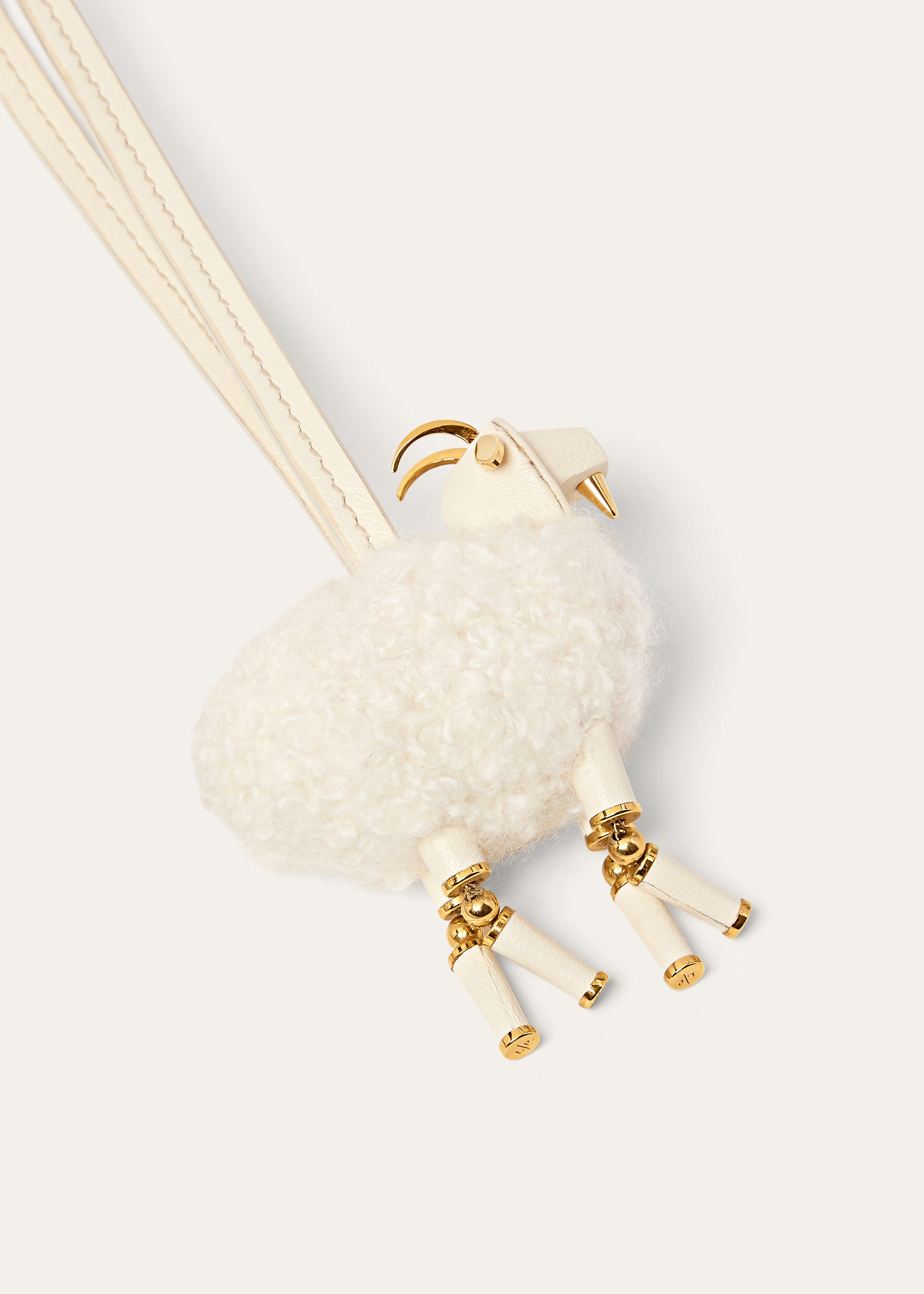 GOAT CHARM CASHMERE/ROUNDED LEATHER
