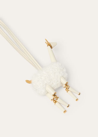 VICUNA CHARM CASHMERE/ROUNDED LEATHER