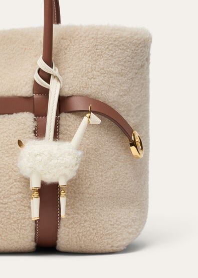 VICUNA CHARM CASHMERE/ROUNDED LEATHER