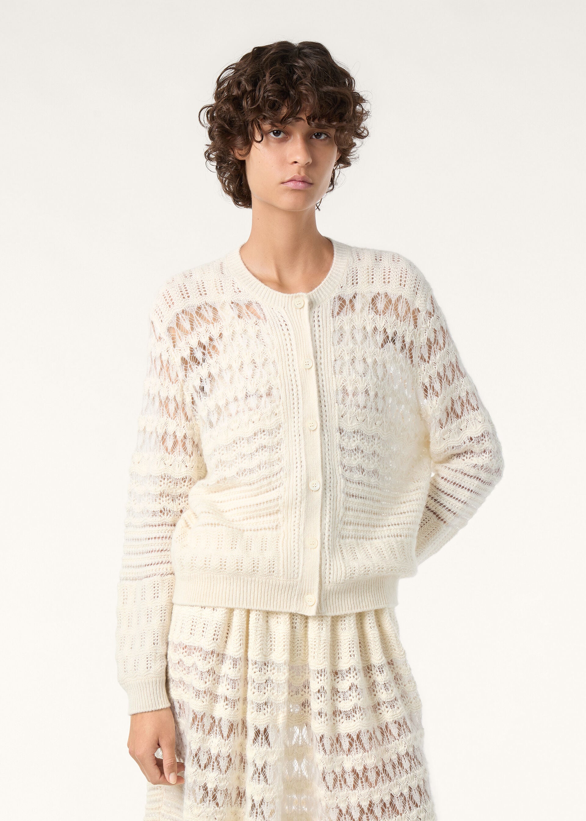 COCOONING LACEY FANT. CARDIGAN SW. CASH SILK GG 7