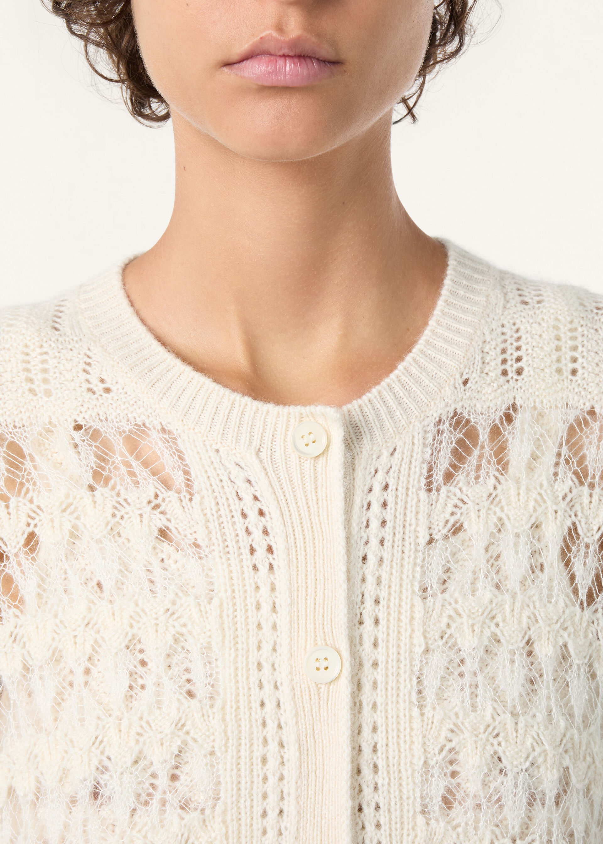 COCOONING LACEY FANT. CARDIGAN SW. CASH SILK GG 7