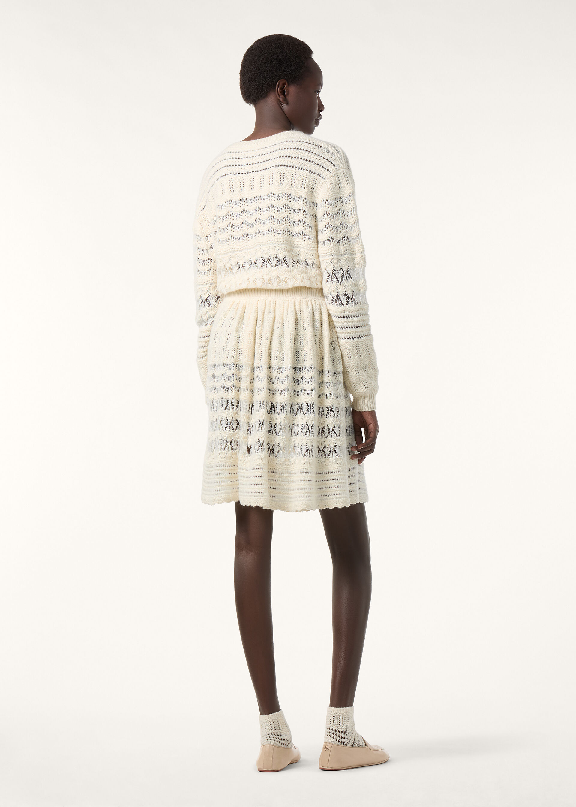 COCOONING LACEY FANT. CREWNECK SW. CASH SILK GG 5