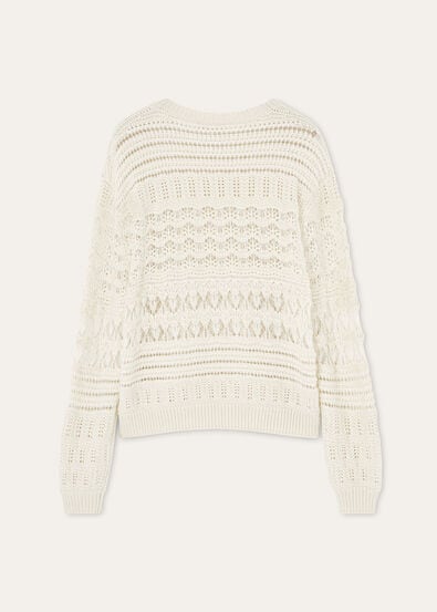 COCOONING LACEY FANT. CREWNECK SW. CASH SILK GG 5