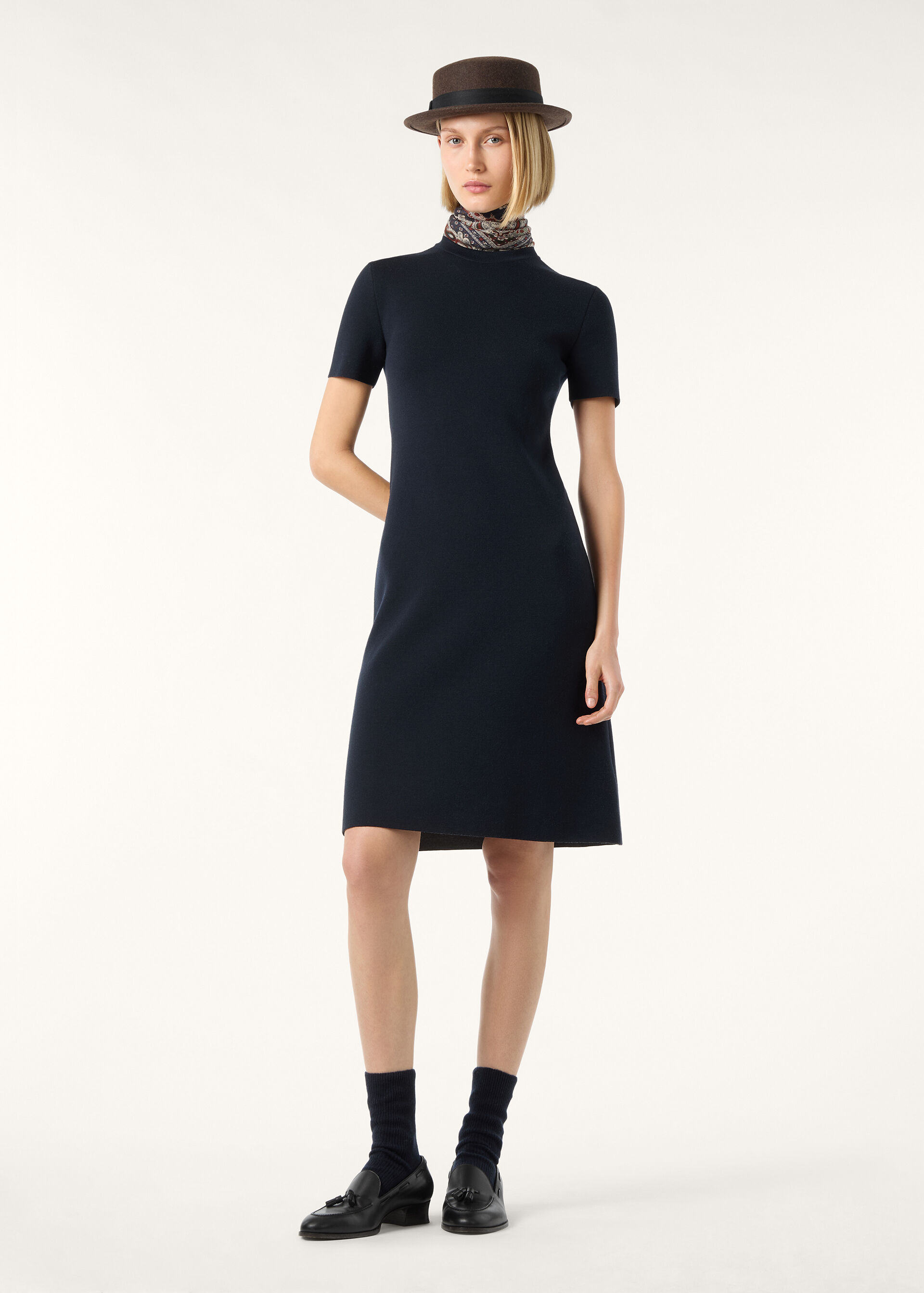 DOUBLE ROYAL LIGHTNESS DRESS WOOL SILK GG 18