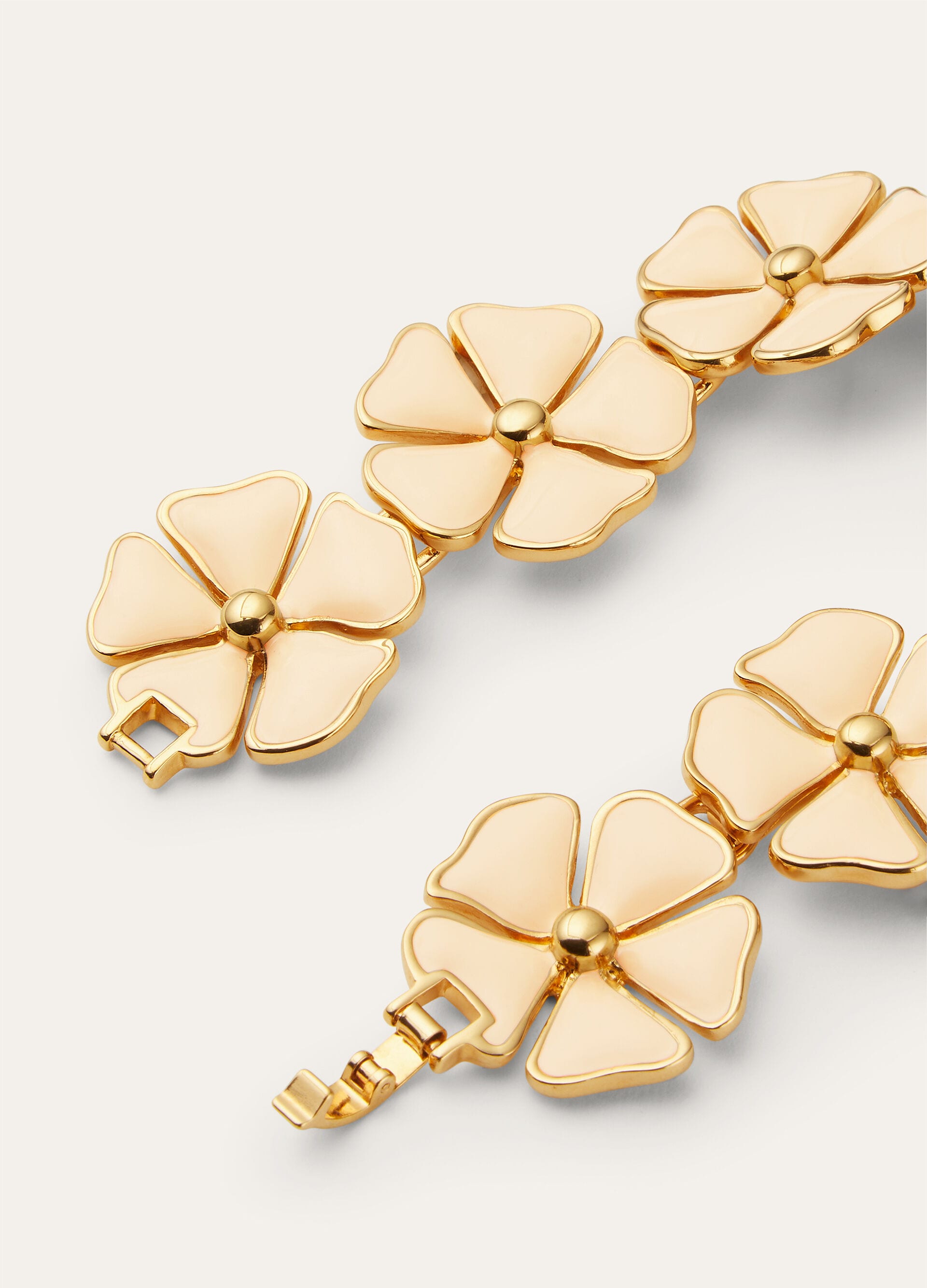 BLOOMING LINEN FLOWER BRACELET BRASS/ENAMEL