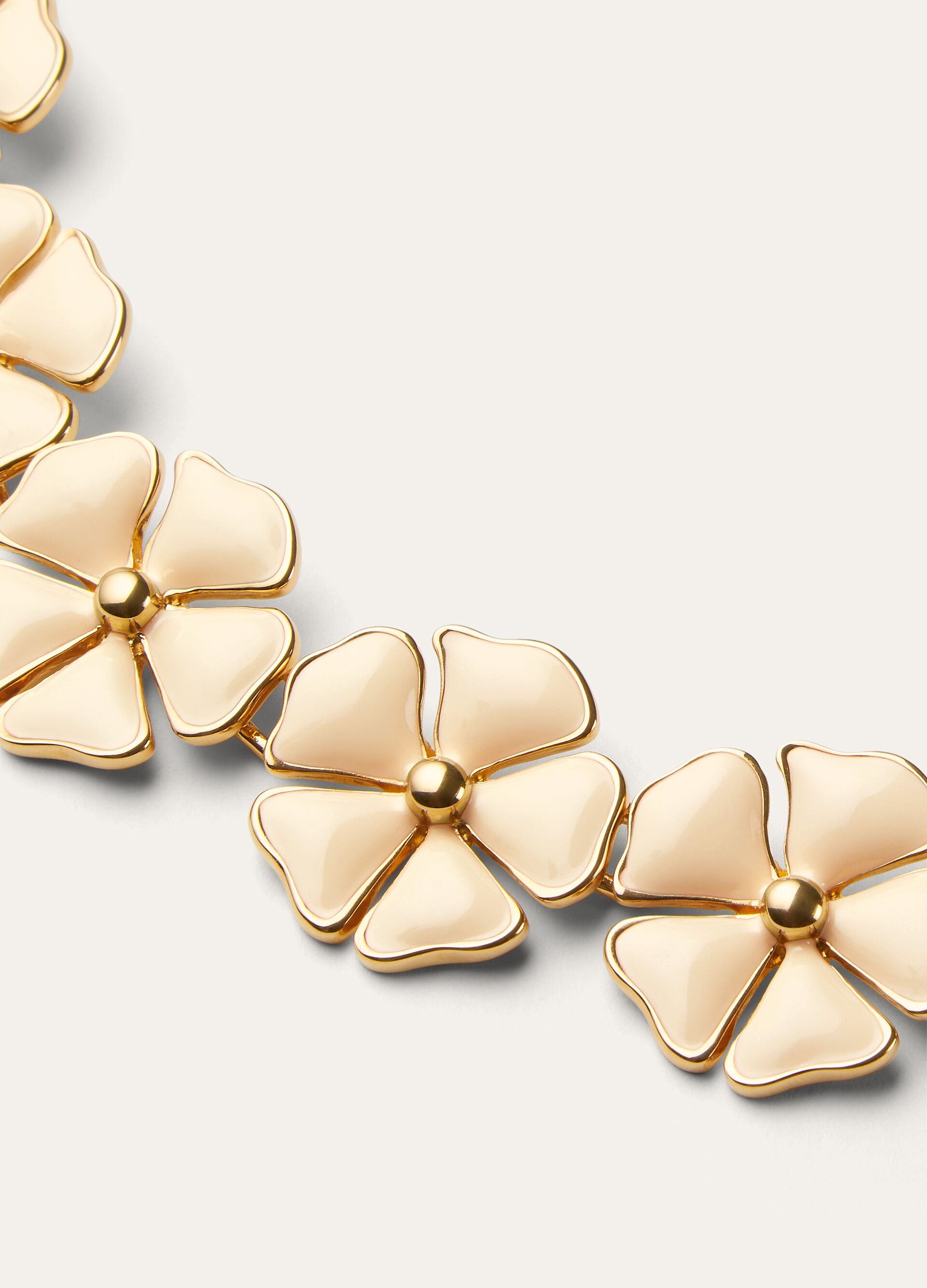 BLOOMING LINEN FLOWER BRACELET BRASS/ENAMEL