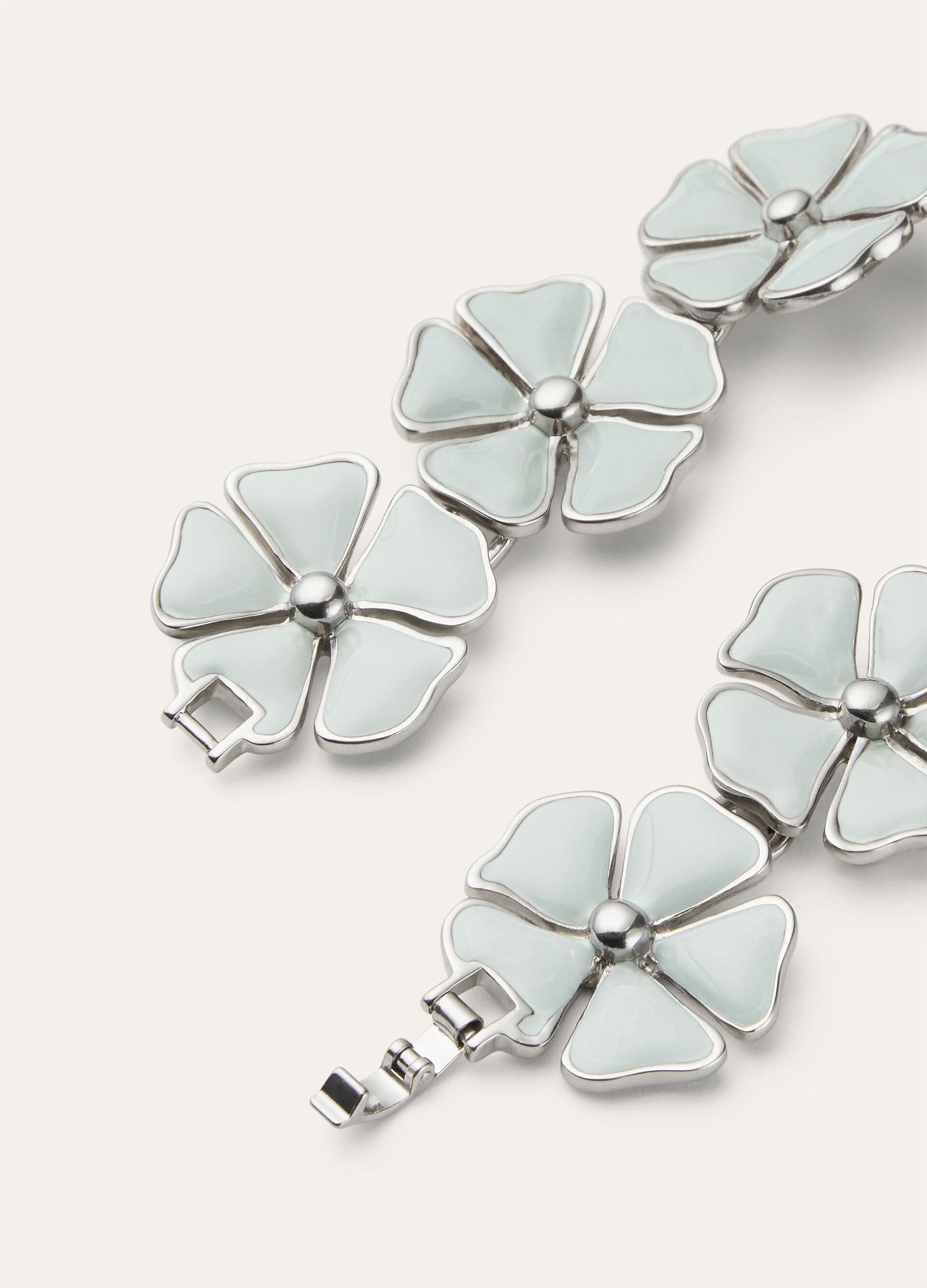 BLOOMING LINEN FLOWER BRACELET BRASS/ENAMEL