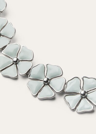 BLOOMING LINEN FLOWER BRACELET BRASS/ENAMEL