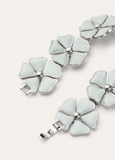 BLOOMING LINEN FLOWER BRACELET BRASS/ENAMEL
