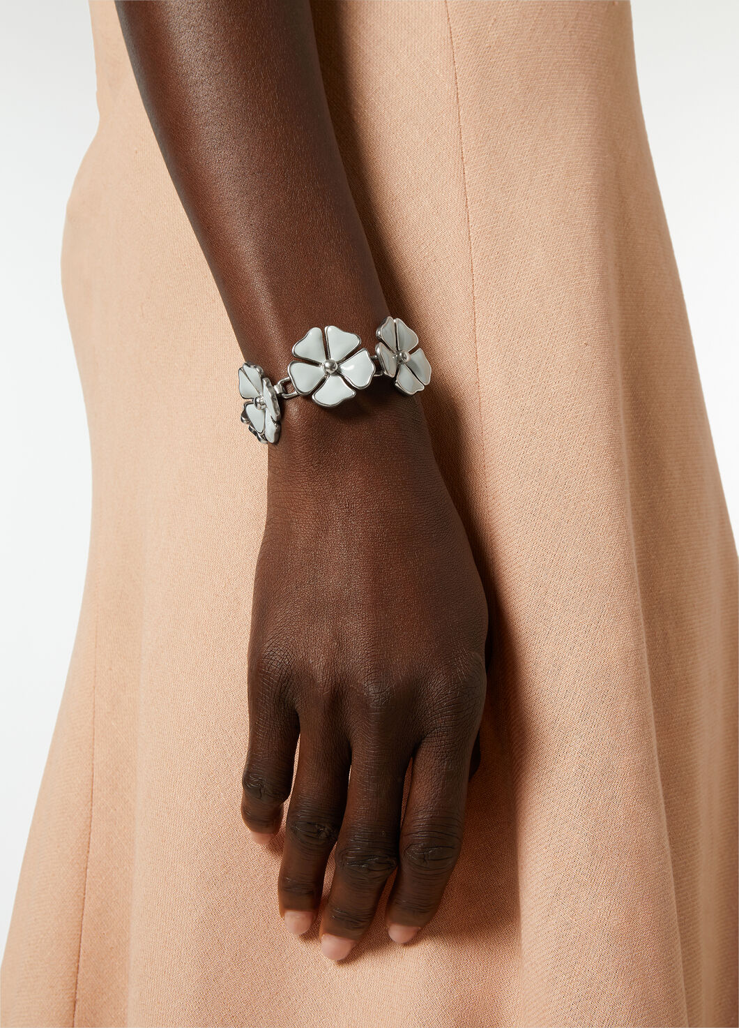 BLOOMING LINEN FLOWER BRACELET BRASS/ENAMEL