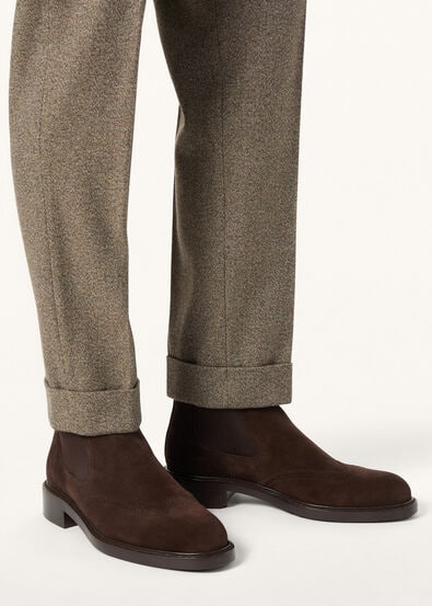 OLIVER WALK CHELSEA BOOT BROGUE SUEDE