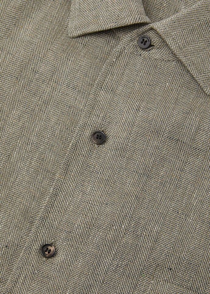 ANDRE' SHIRT SUMMER LINEN CREPE HERRINGBONE AF_FAP7052_F6M9_3