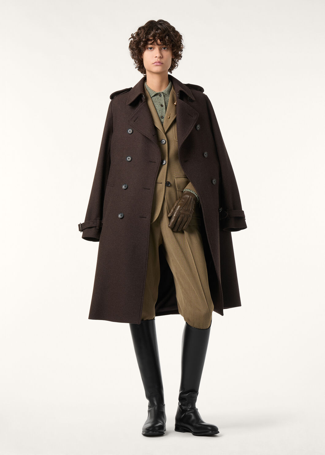 KERRIL DB COAT WOOL TWEED