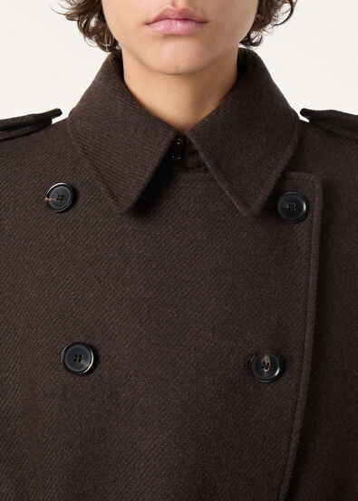 KERRIL DB COAT WOOL TWEED