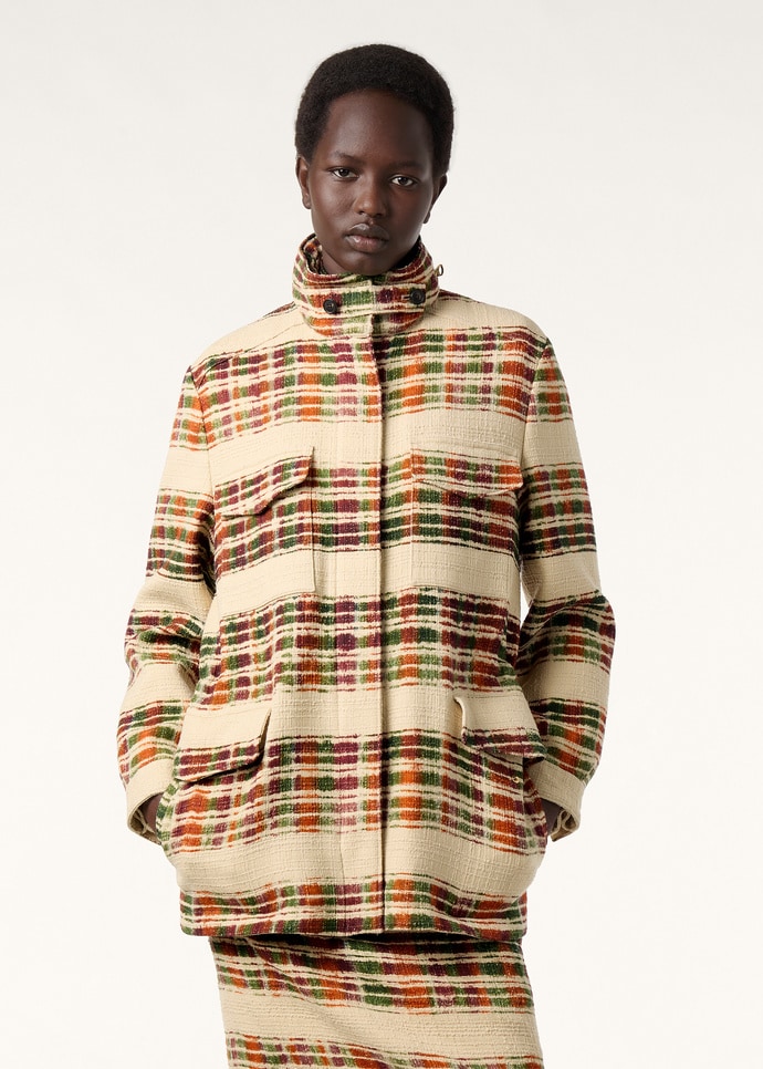 TRAVELLER FIELD JACKET WATERCOLOR SUITCASE STRIPE_FAP7086_T1U4_3