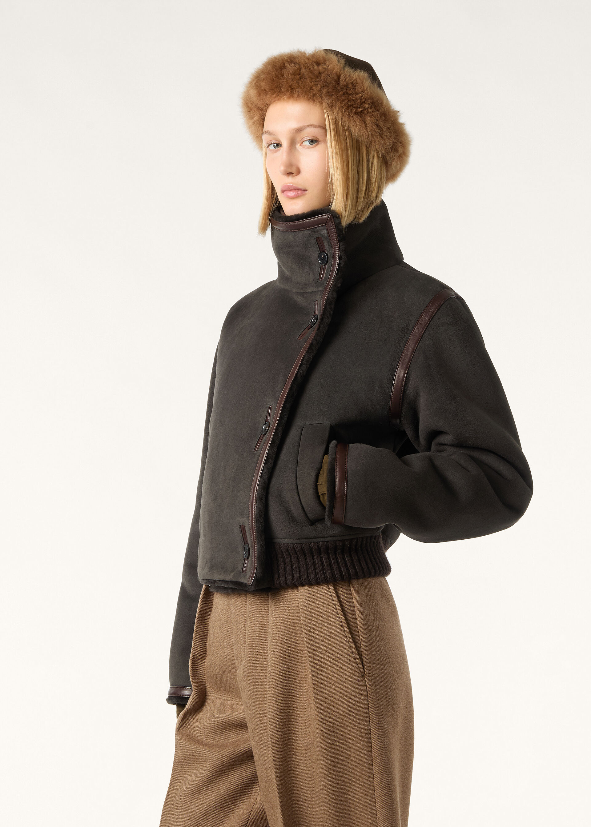 JEKEL BLOUSON MERINO SUEDE SHEARLING