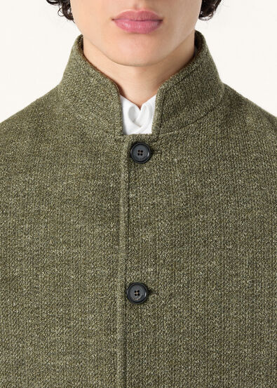 SPAGNA SB JACKET MOULINE' WOOL LINEN SILK