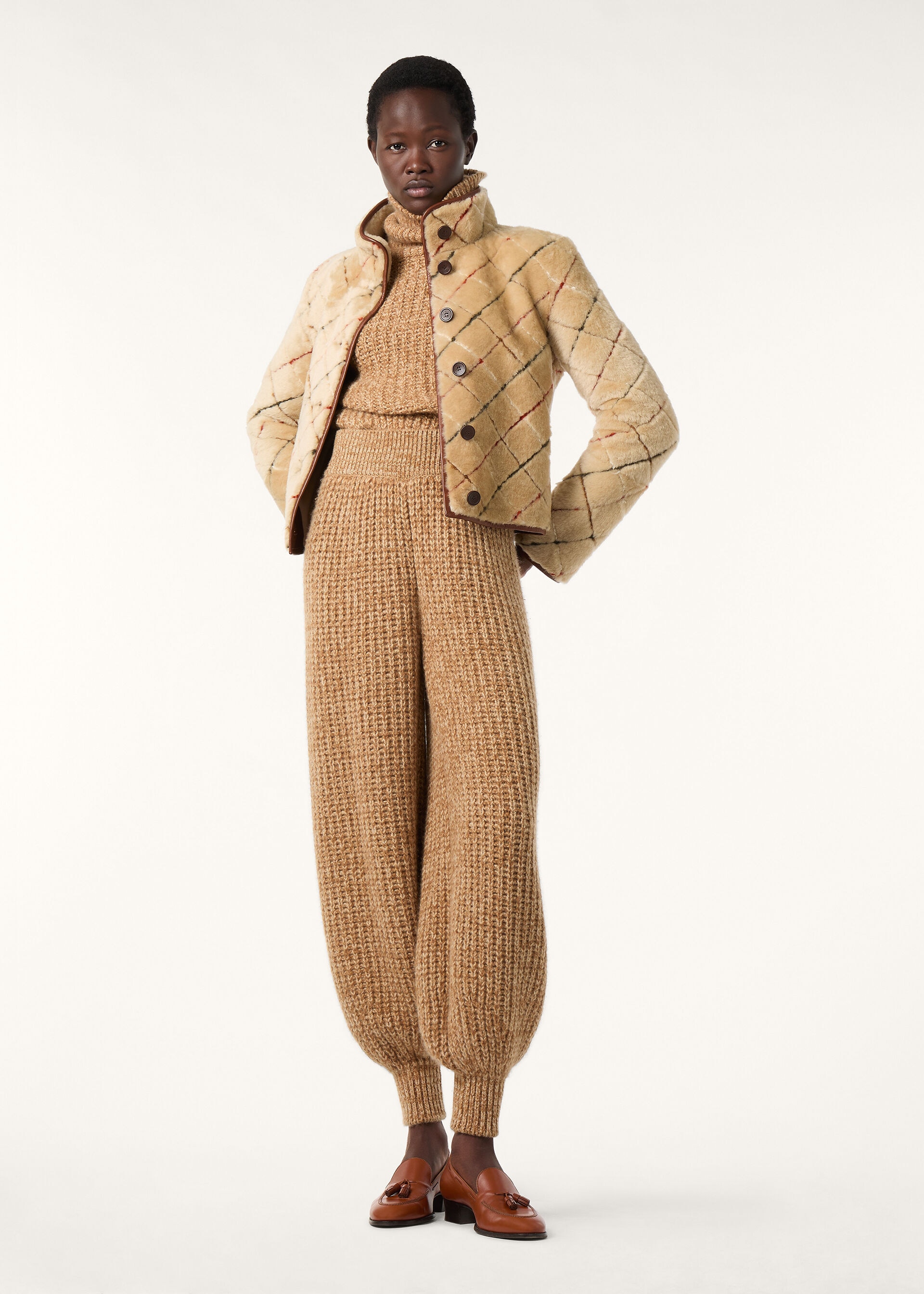 TERRY EMBR. BLOUSON LORO PIANA BELT EMBROIDERY