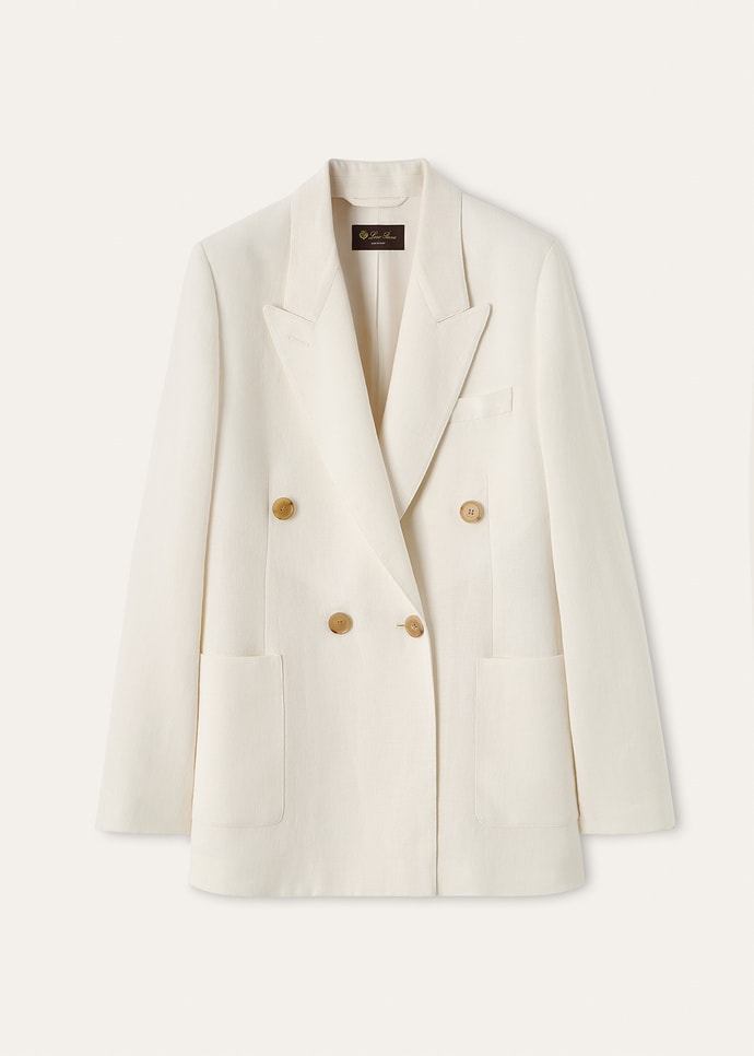 GENNY DB JACKET SUMMER LINEN CREPE NATTE'_FAP7625_1000_1