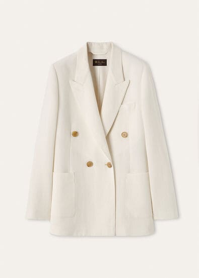 GENNY DB JACKET SUMMER LINEN CREPE NATTE'