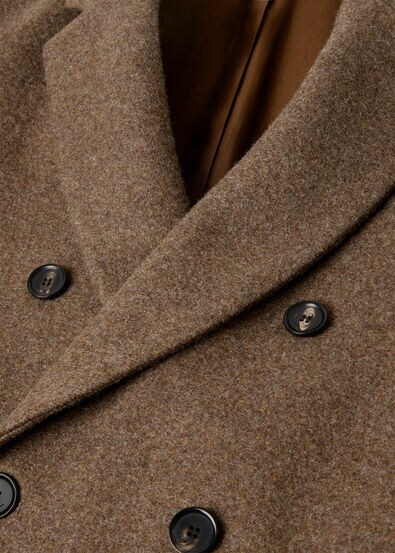 TUCKER DB COAT LIGHT FELT CASH WOOL